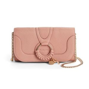 See by Chloe Leather Hana Chain Wallet Bag, Pink